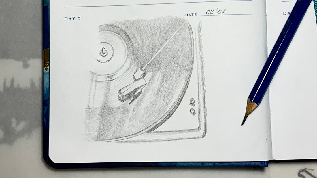 One Sketch A Day #2 - Turntable