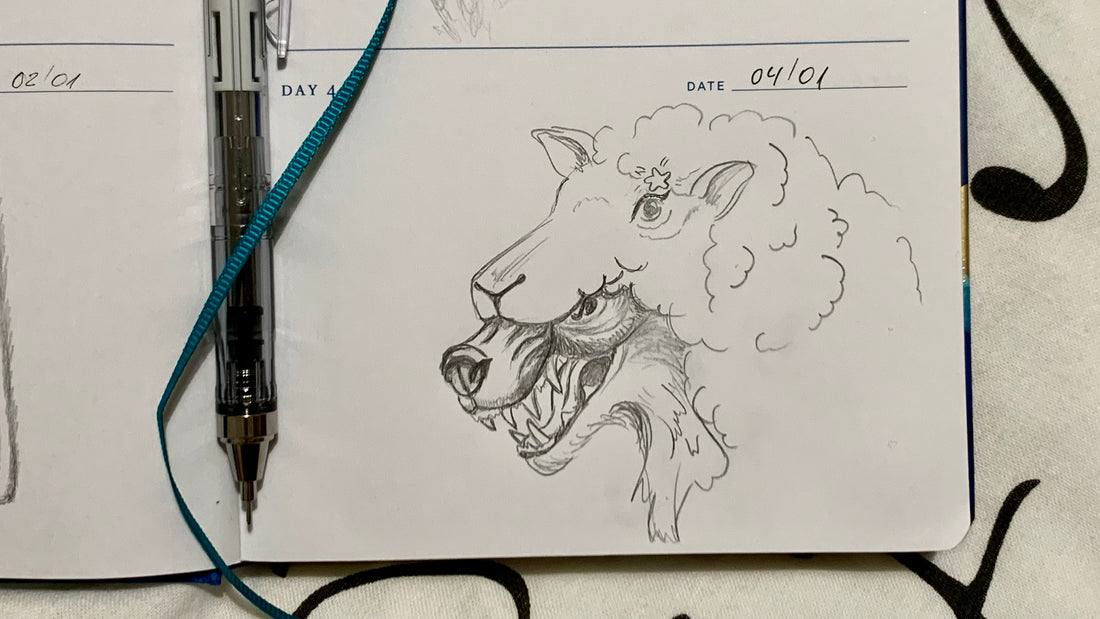 One Sketch A Day #4 - Wolf in Sheep's Clothing