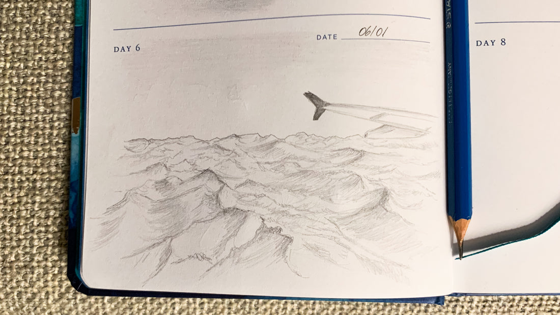 One Sketch A Day #6 - Majestic Andes Mountain Range