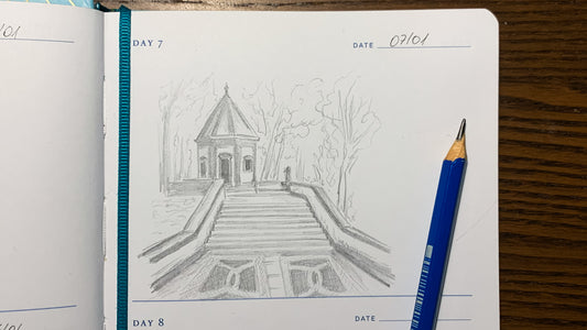 One Sketch A Day #7 - Ascending the Staircase of Bom Jesus do Monte