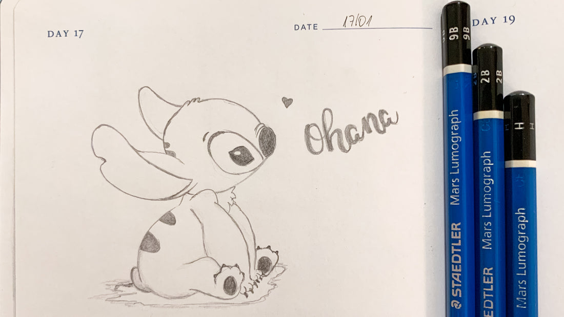 One Sketch A Day #17 - Stitch and the Essence of 'Ohana'