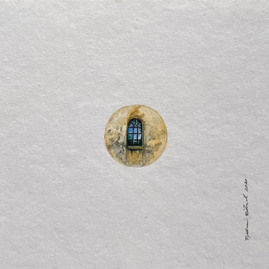 Curitiba Paiol Theatre Window Aquarelle Miniature