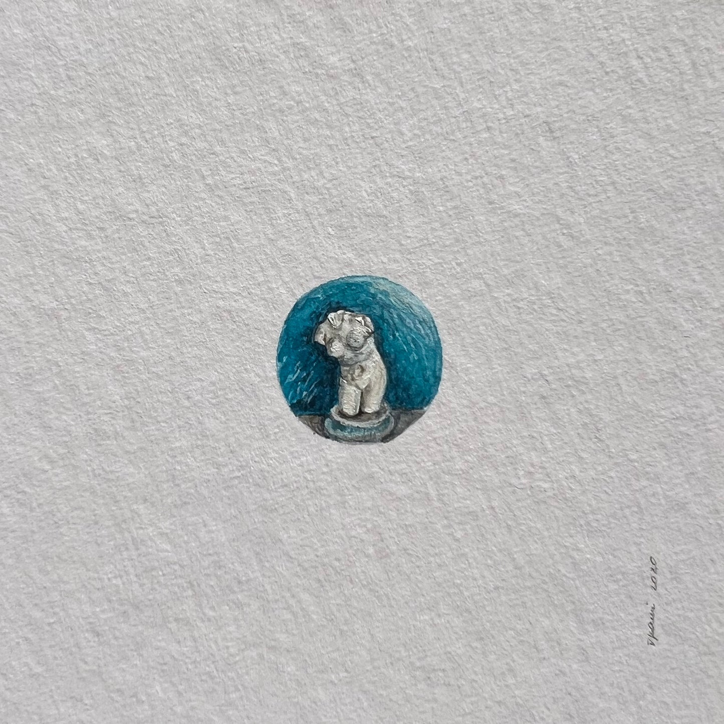 Venus's Torso in Miniature Watercolor